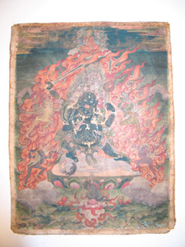 Mahakala, Gesamtansicht Vorderseite Bildteil, vor der Restaurierung 