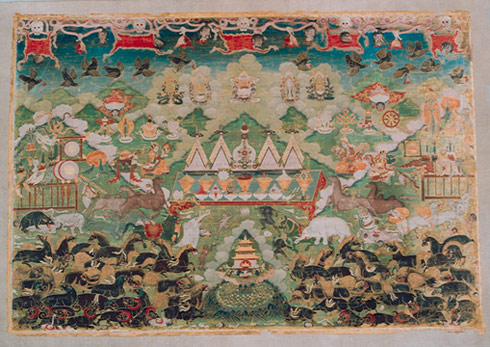 Bild: Opferthangka, Gesamtansicht Vorderseite, nach der Restaurierung 